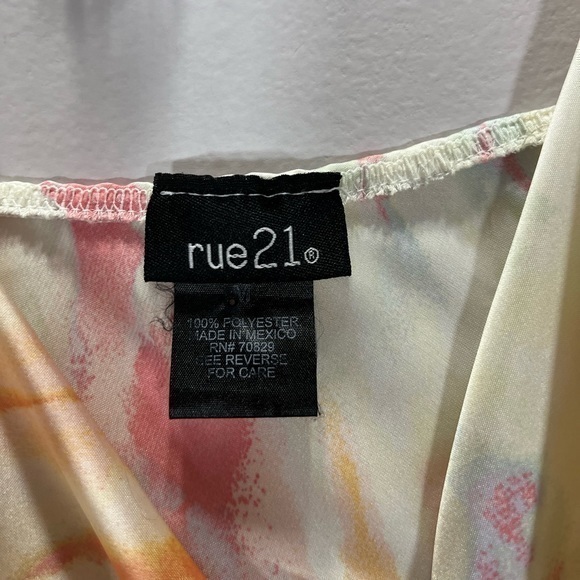 Rue 21 Women’s Pastel Pink Blue Tie Dye Print Satin Mini Slip Dress - Picture 7 of 11